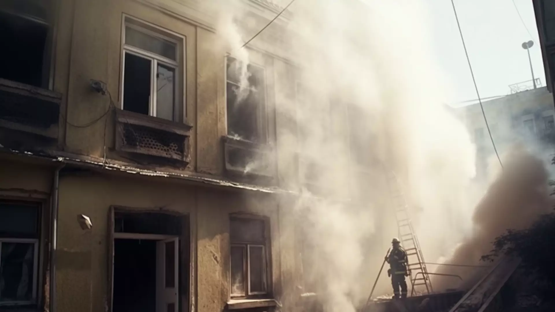 В Омске спасатели помогли выбраться из огня трем жильцам дома и йорку