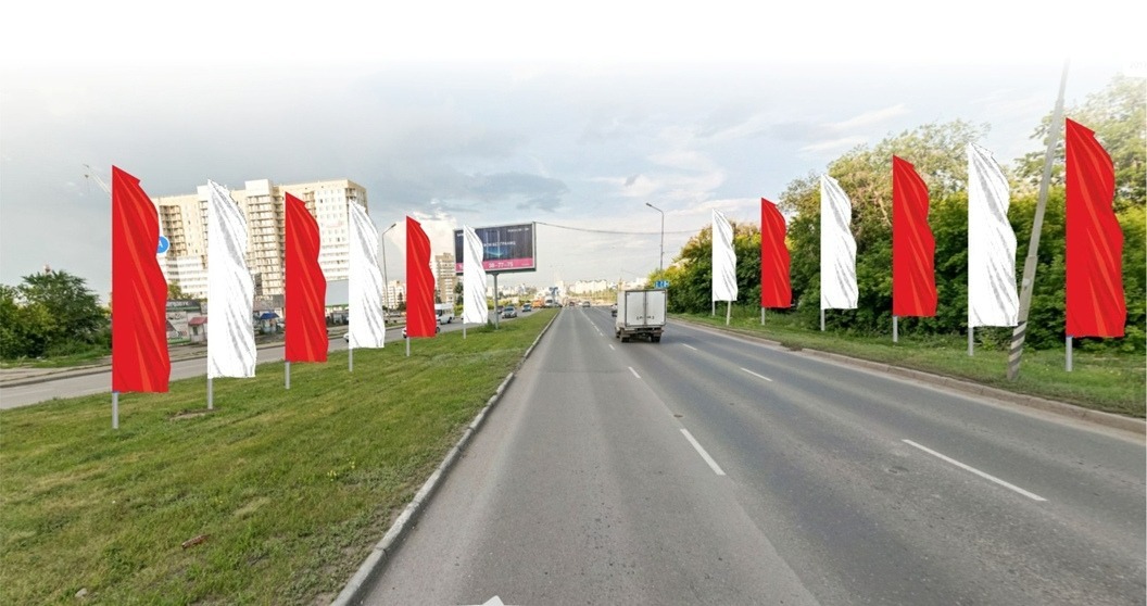 Флаги для оформления ул. Конева