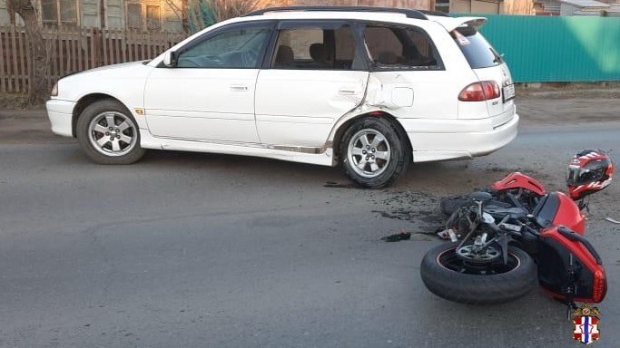 В Омске стало больше аварий с мотоциклистами