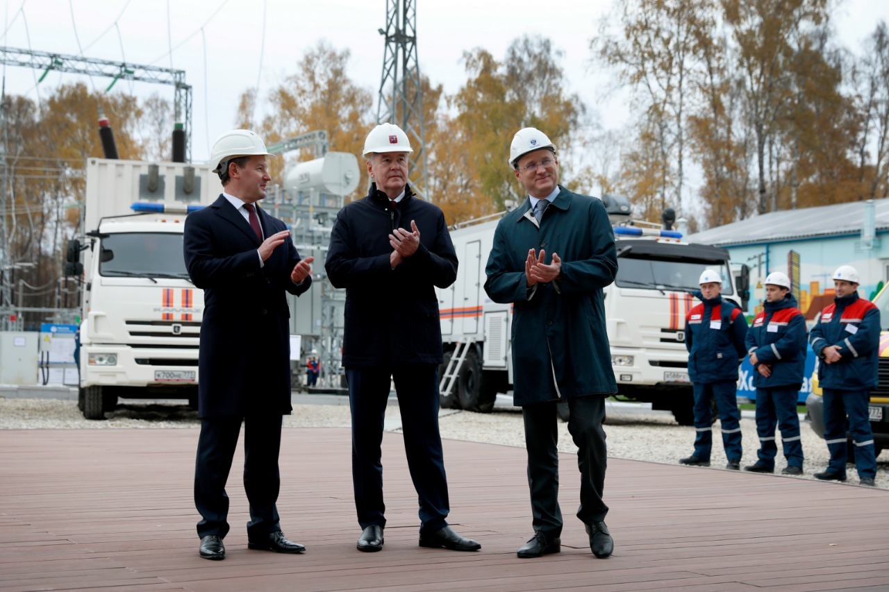Ливинский и Собянин открыли подстанцию «Хованская» мощностью в 700 МВА в Новой Москве