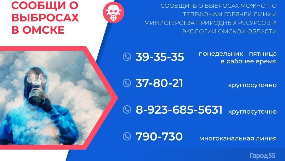 сообщи о выбросах в Омске