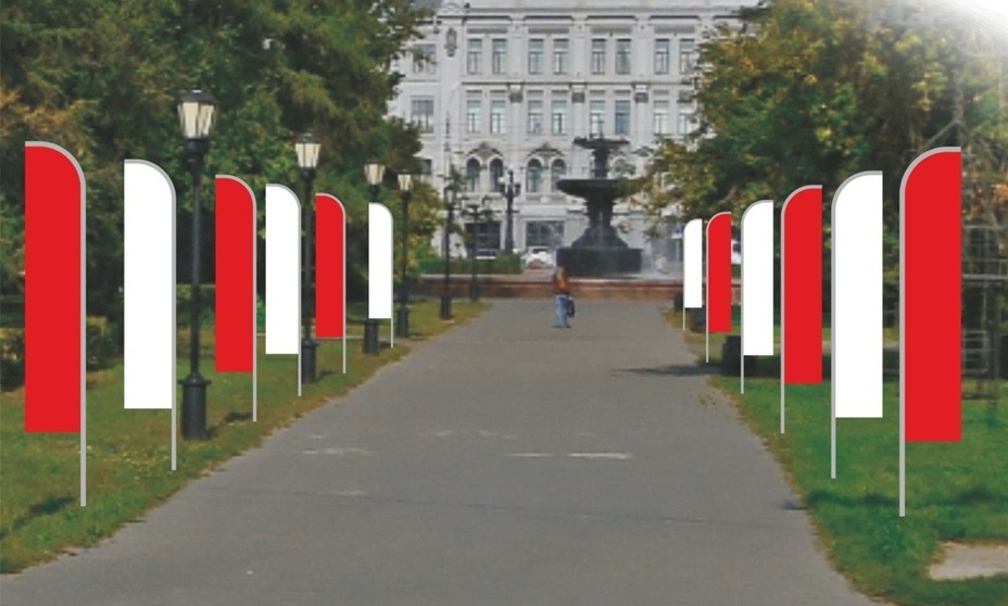 Флаги для оформления территории сквера им. Дзержинского
