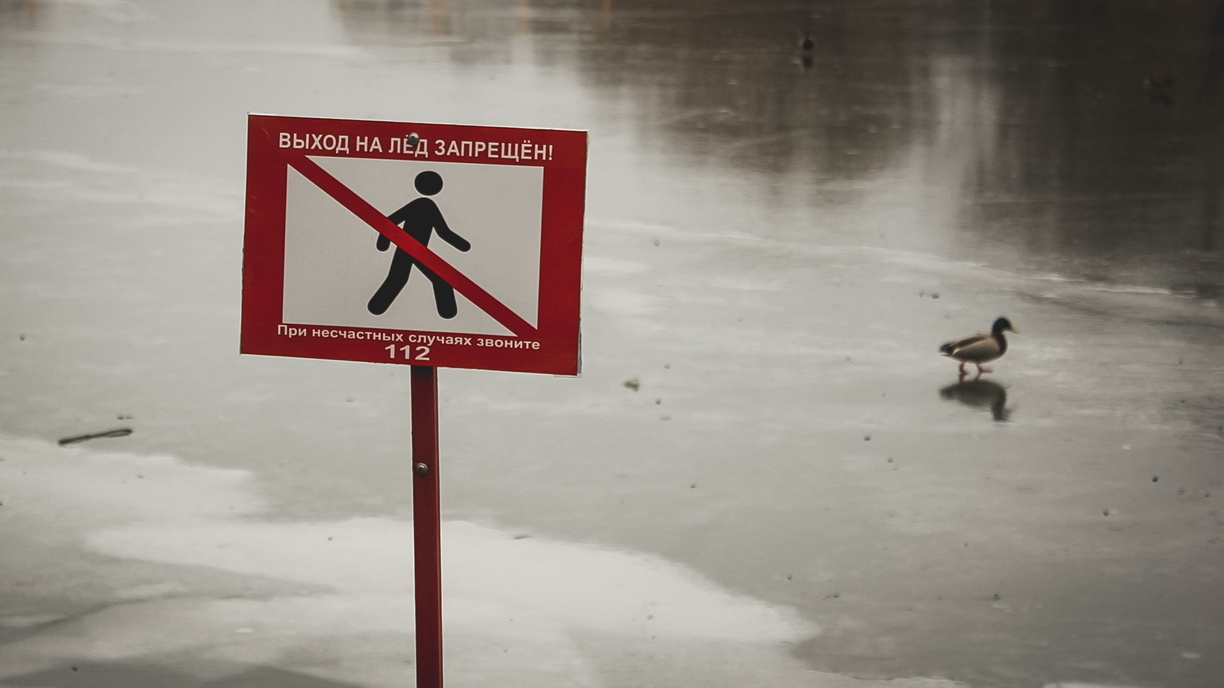 Омича застали за странным поведением на льду